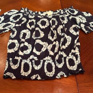 Michael Kors Women’s Navy and White Top